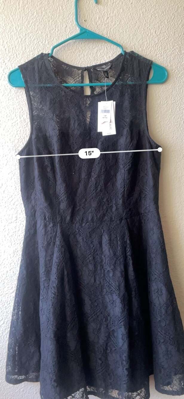 Banana Republic Black Lace Sleeveless Fit & Flare Dress - Picture 5 of 6